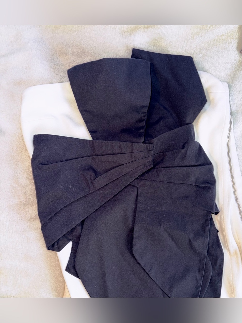 Antonio Berardi Strapless Colorblock Dress White Black Avant Garde Bow Dress 4 - Picture 7 of 11